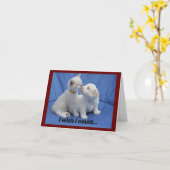 Kinder und Welpen bekommen eine gute Karte (Gelbe Blume)