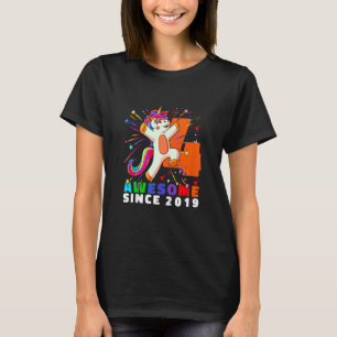 Kinder Unicorn 4 Geburtstag 4 Jahre Phantastisch s T-Shirt