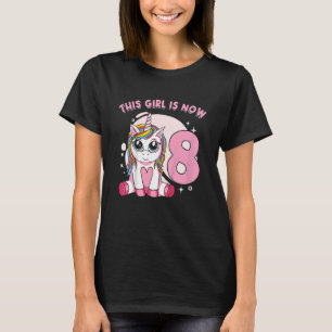 Kinder Unicorn Mädchen mythische Kreatur I Bin 8 J T-Shirt