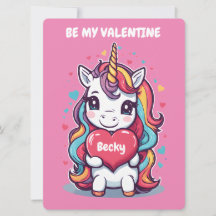 Kinder Unicorn Valentinstag