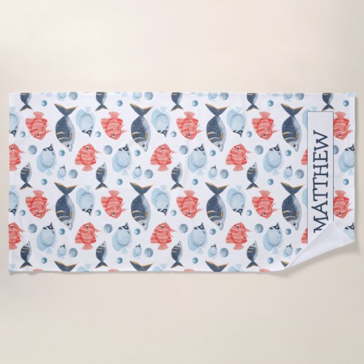 Kinder unter dem Meer Strandtuch (Vorderseite)