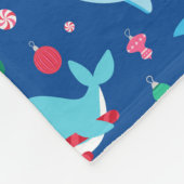 Kinder unter dem Meer Weihnachtshai Narwhal Fleecedecke (Ecke)