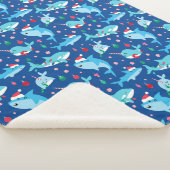 Kinder unter dem Meer Weihnachtshai Narwhal Sherpadecke (3/4)
