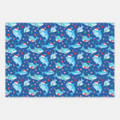 Kinder unter dem Weihnachtswerk des Meeres Geschenkpapier Set (Vorderseite 3)