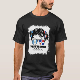 Kinder unter der Flagge der Dominikaner und Guatem T-Shirt