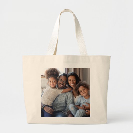 Kinder unter Foto Jumbo Stoffbeutel (Vorne)