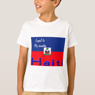 Kinder unter haiti flaggen T - Shirt