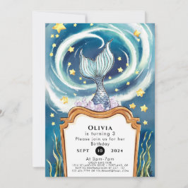 Kinder unter Meerjungfrau zum Geburtstag Einladung