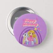 Kinder unter Regenbogengeburt Button (Vorne & Hinten)