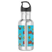 Kinder unter Wasser mit Fisch personalisieren Edelstahlflasche (Rückseite)