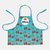 Kinder unter Wasser mit Fisch personalisieren Schürze (Vorderseite)