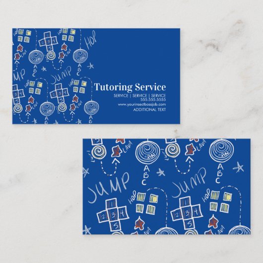 Kinder unterrichten visitenkarte (Vorne/Hinten)