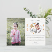 Kinder Unterwasser Meerjungfrau Foto Vorschule Abs Dankeskarte (Stehend Vorderseite)