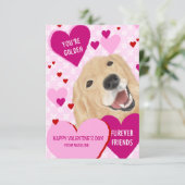 KINDER VALENTINKARTEN FÜR SCHULKLASSENZIMMER PUP L DANKESKARTE (Stehend Vorderseite)