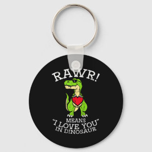 Kinder Valentinstag Dino Rawr Ich liebe dich Junge Schlüsselanhänger
