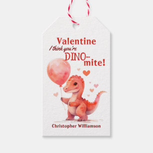 Kinder Valentinstag Du bist Dino-mite Dinosaurier Geschenkanhänger