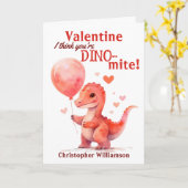 Kinder Valentinstag Du bist Dino-mite Dinosaurier Karte (Gelbe Blume)