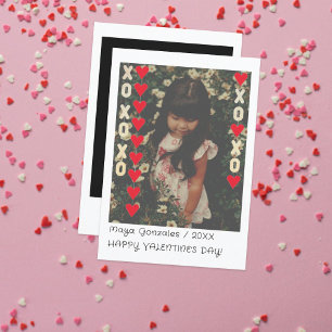 Kinder Valentinstag Instant Foto Karte   Gold & Ro