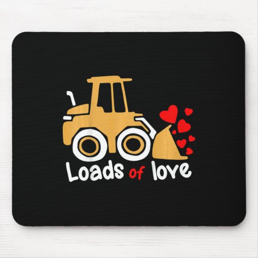 Kinder Valentinstag Lasten Liebe Radlader Kid Mousepad (Vorne)