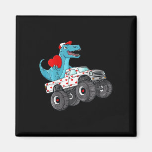 Kinder Valentinstag T Rex Reitsport Monster LKW Sp Magnet