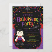 Kinder-Vampir-Halloween-Party Einladung (Vorderseite)
