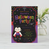 Kinder-Vampir-Halloween-Party Einladung (Stehend Vorderseite)