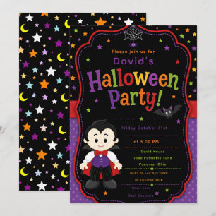 Kinder-Vampir-Halloween-Party Einladung
