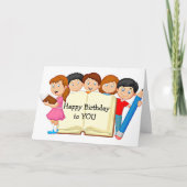 KINDER VEREINBAREN, DASS UNS EIN GLÜCKLICHES GEBUR KARTE (Vorderseite)