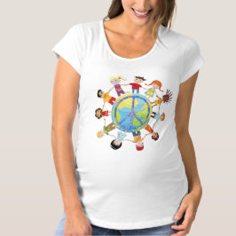 Kinder versammeln sich in aller Welt zum Frieden T-Shirt