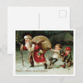 Kinder versuchen, den Weihnachtsmann, Russen, zu s Postkarte (Vorne/Hinten)