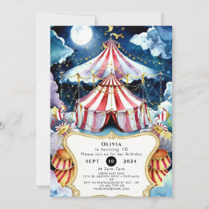 Kinder Verzauberter Zirkus Geburtstag Einladung