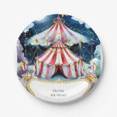 Kinder Verzauberter Zirkus Geburtstag Pappteller (Vorderseite)