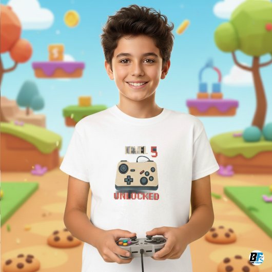 Kinder Video Gaming Stufe 5 Entsperrt T-Shirt