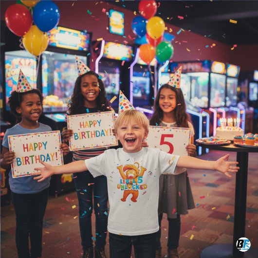 Kinder Video Gaming Stufe 5 Entsperrt T-Shirt