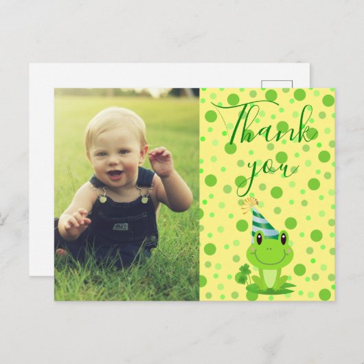 Kinder Vielen Dank für Ihr Glück Frosch Postcard Postkarte (Vorne/Hinten)