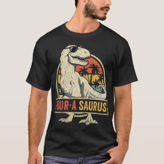 Kinder Vier Jahre Saurus Geburtstag T Rex 4 Jahre T-Shirt