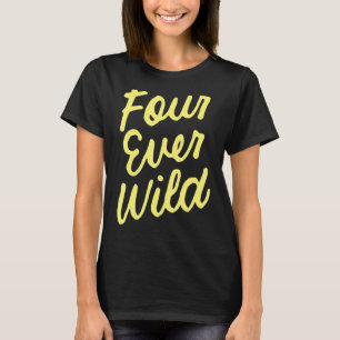 Kinder Vier mal Wild 4. Geburtstagskind 4 Jahre al T-Shirt