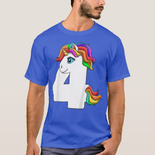 Kinder Vierter Geburtstag Einhorn 4 Jahre Junge Mä T-Shirt