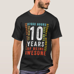 Kinder Vintag 10. Geburtstag 10 Jahre alt sind ehr T-Shirt