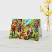 Kinder Vintag 4. Juli Card Karte (Gelbe Blume)