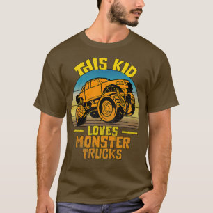 Kinder Vintag diese Kid Lieben Monster Trucks Boys T-Shirt