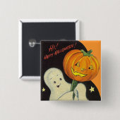 Kinder Vintage Halloween Button (Vorne & Hinten)