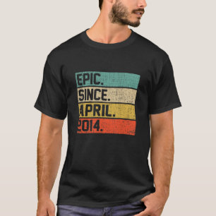 Kinder Vintage Jungen Mädchen 8. Geburtstag Episch T-Shirt