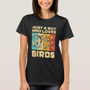 Kinder Vintage Vögel, nur ein Junge, der Vögel Lie T-Shirt