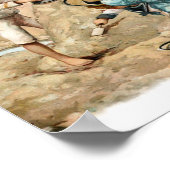 Kinder Vintages Sandschloss Poster (Ecke)