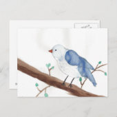 Kinder von Aquarellvögeln Kunst Postkarte (Vorne/Hinten)