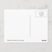 Kinder von Aquarellvögeln Kunst Postkarte (Rückseite)