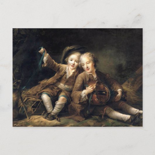Kinder von Duc de Bouillon - Francois Drouais Postkarte (Vorderseite)