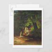 Kinder von einem Bach, c.1822 (Öl auf Tafel) Postkarte (Vorne/Hinten)