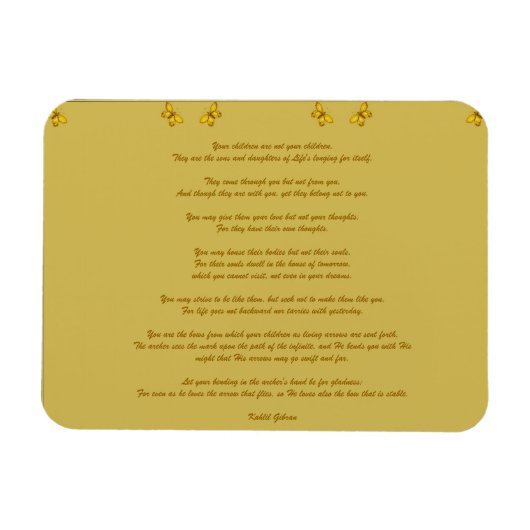 Kinder von Kahlil Gibran Magnet (Horizontal)